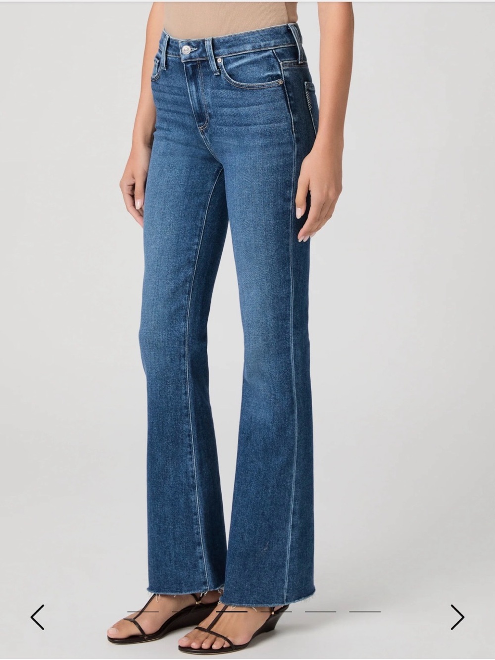 PAIGE HIGH RISE LAUREL CANYON - Medium Blue Wash